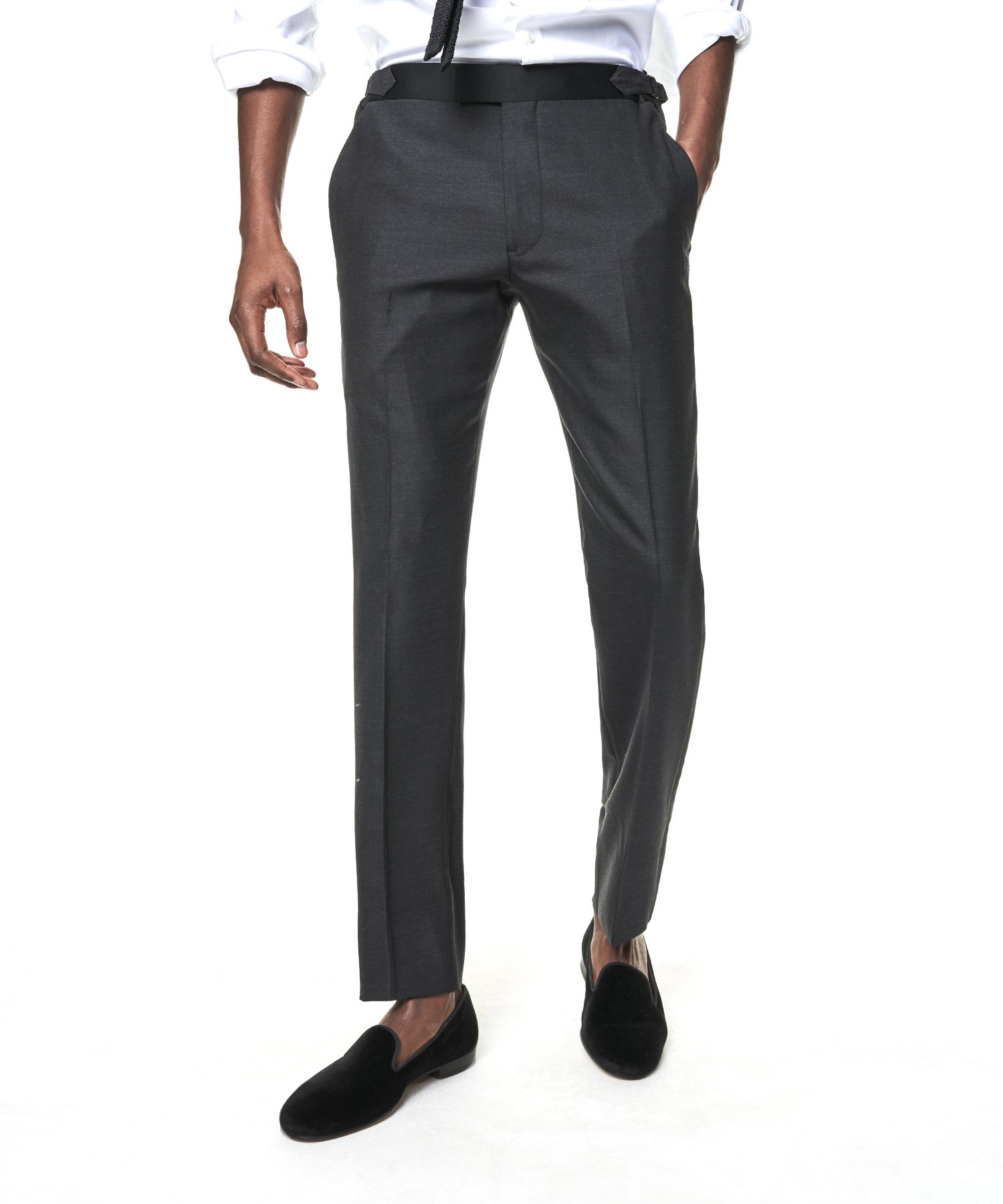 Sutton Tuxedo Pant in Grey | The Fashionisto