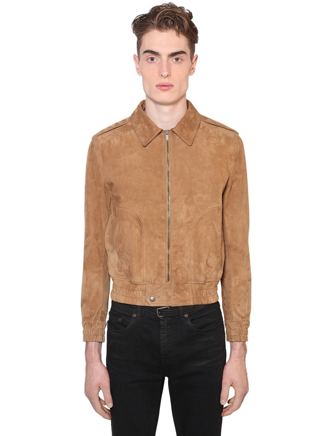 Zip-up Suede Jacket | The Fashionisto