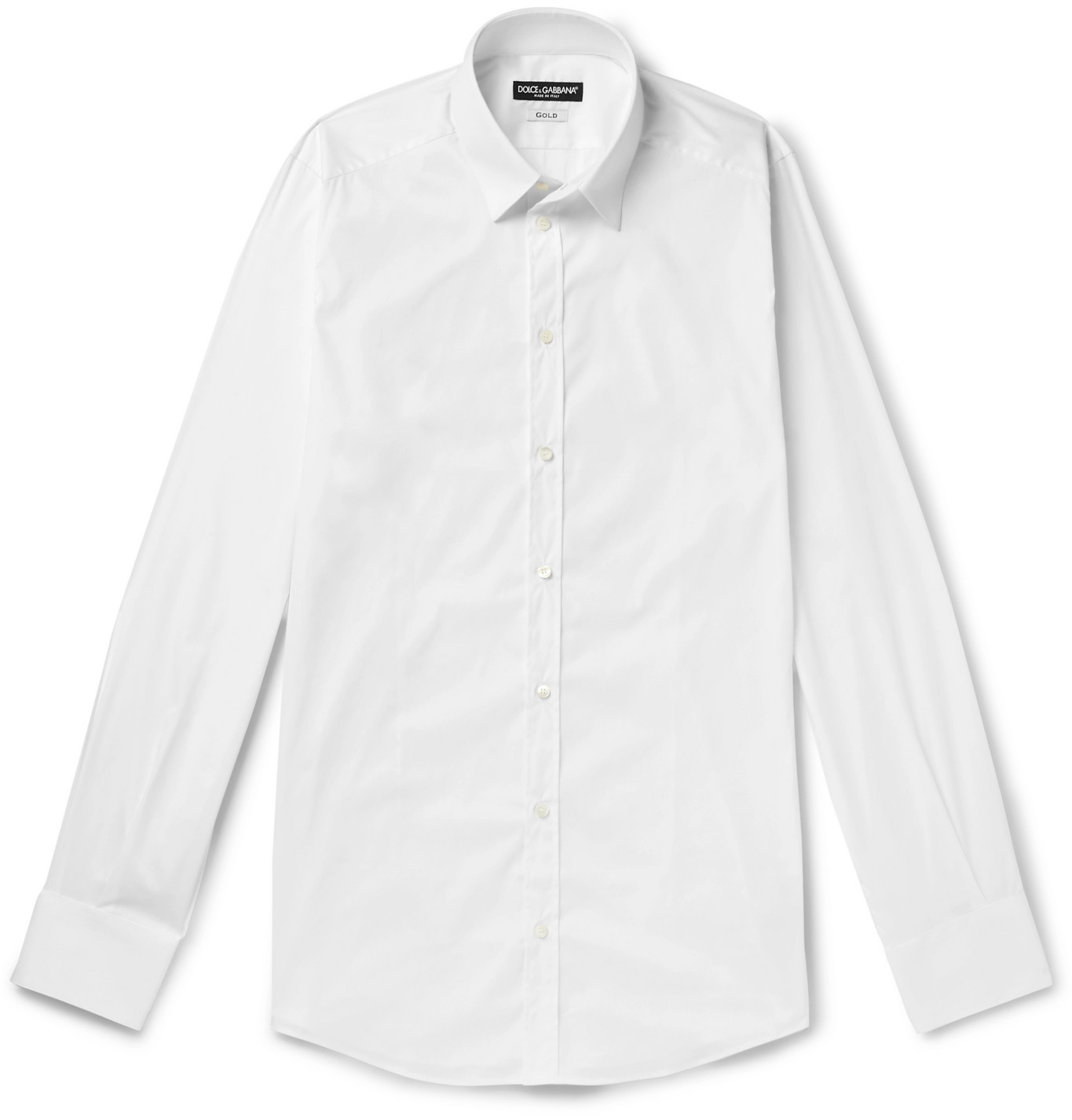 Dolce & Gabbana - White Slim-Fit Cotton-Blend Poplin Shirt - Men ...