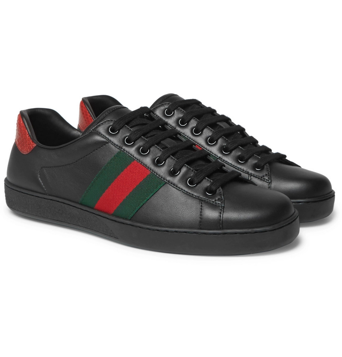 gucci snake shoes black