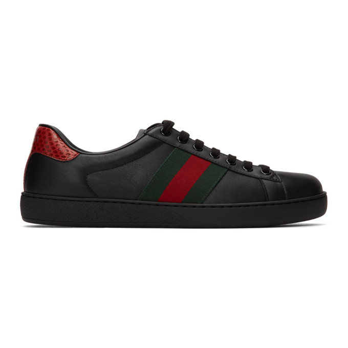 gucci black ace sneakers