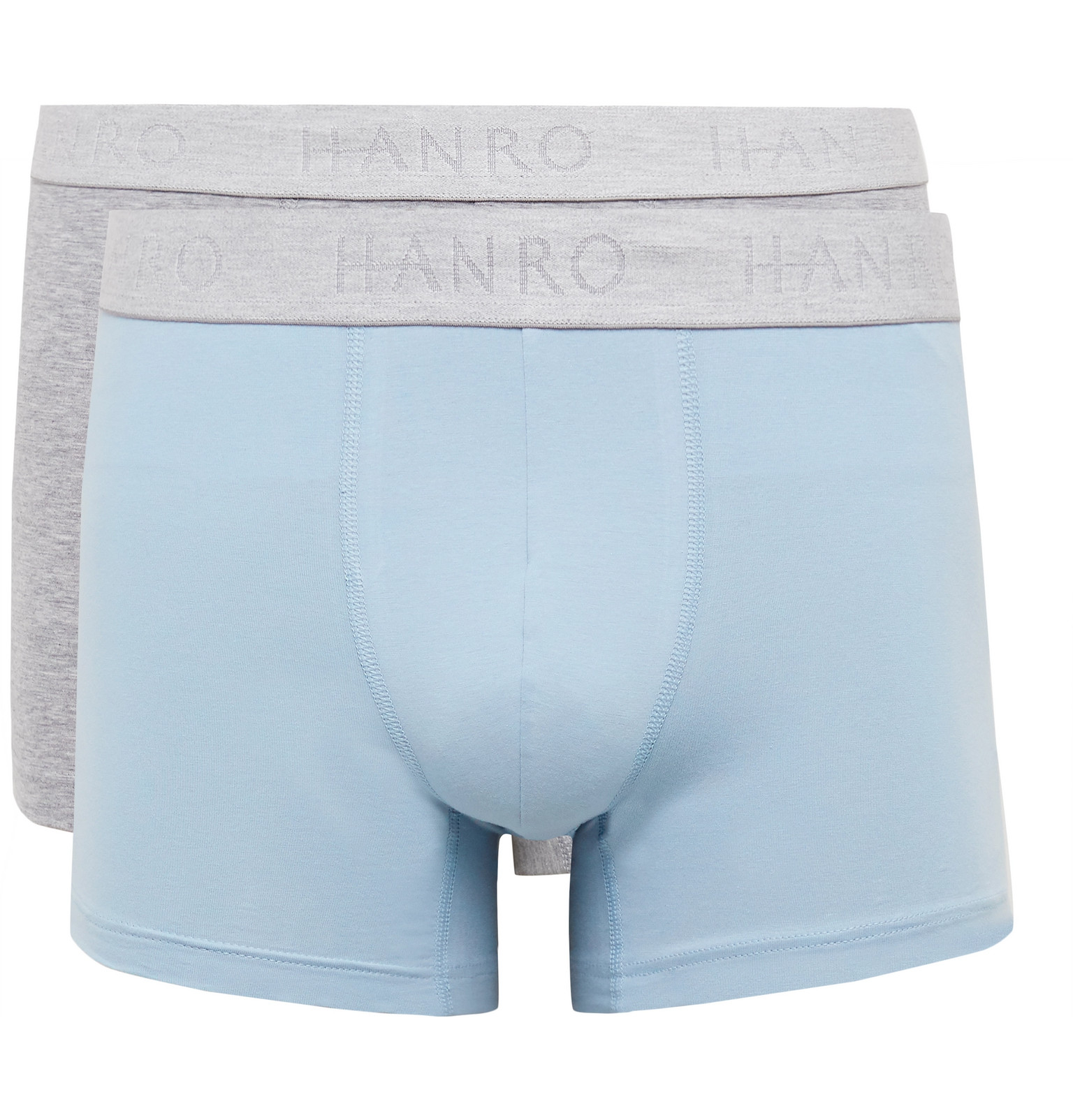 Hanro - Two-Pack Stretch-Cotton Jersey Boxer Briefs - Men - Multi | The ...