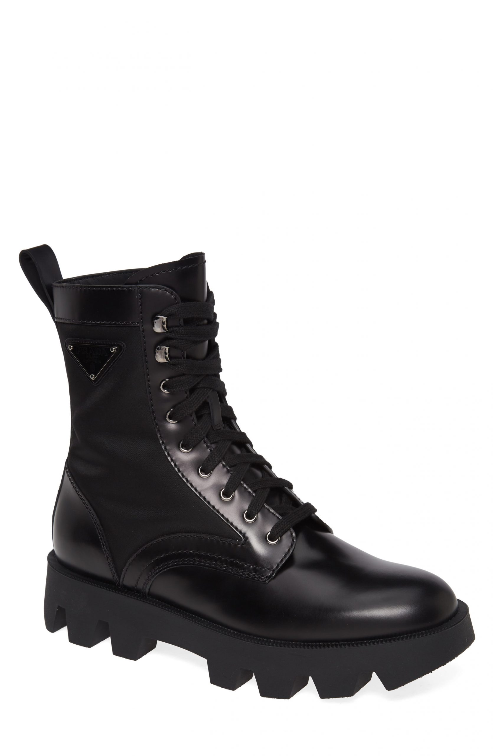 mens black prada boots