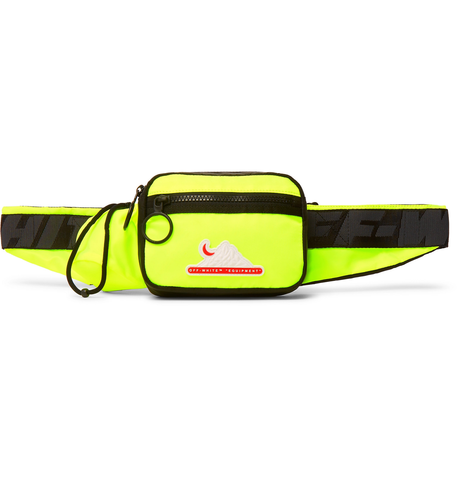 Off-White - Logo-Appliquéd Neon Shell Belt Bag - Men - Yellow | The