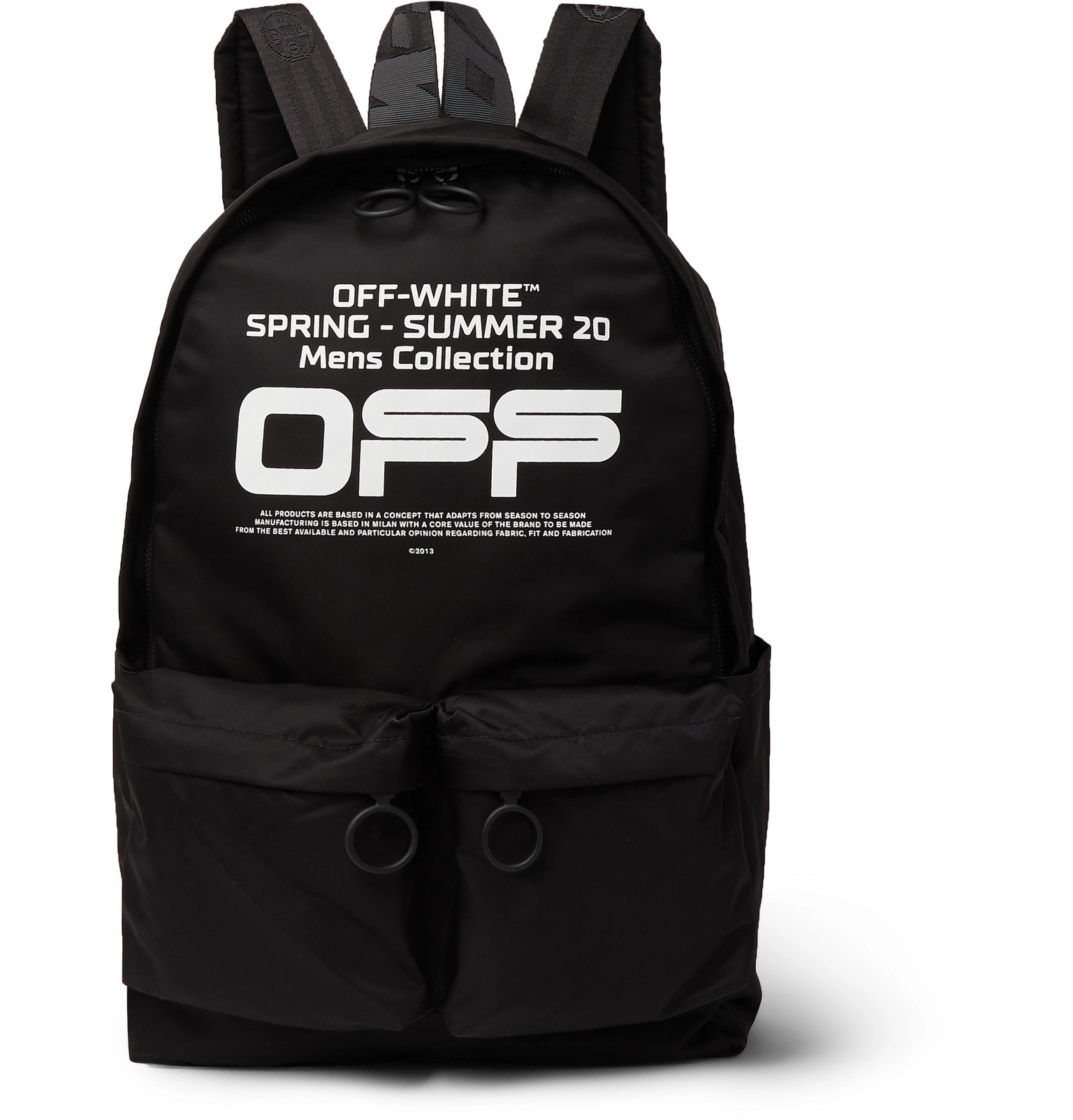 mens off white backpack