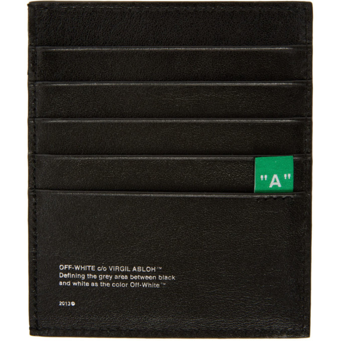 Off-White SSENSE Exclusive Black Diag Card Holder | The ...