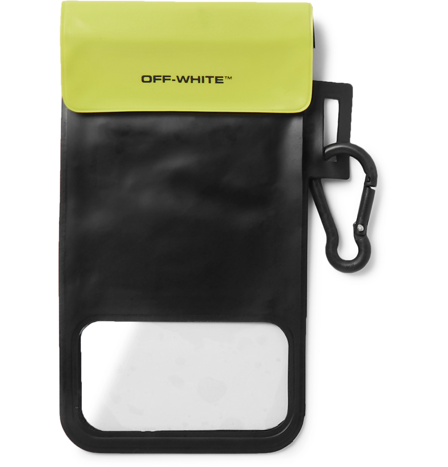 off white waterproof logo print vinyl phone case men black the fashionisto