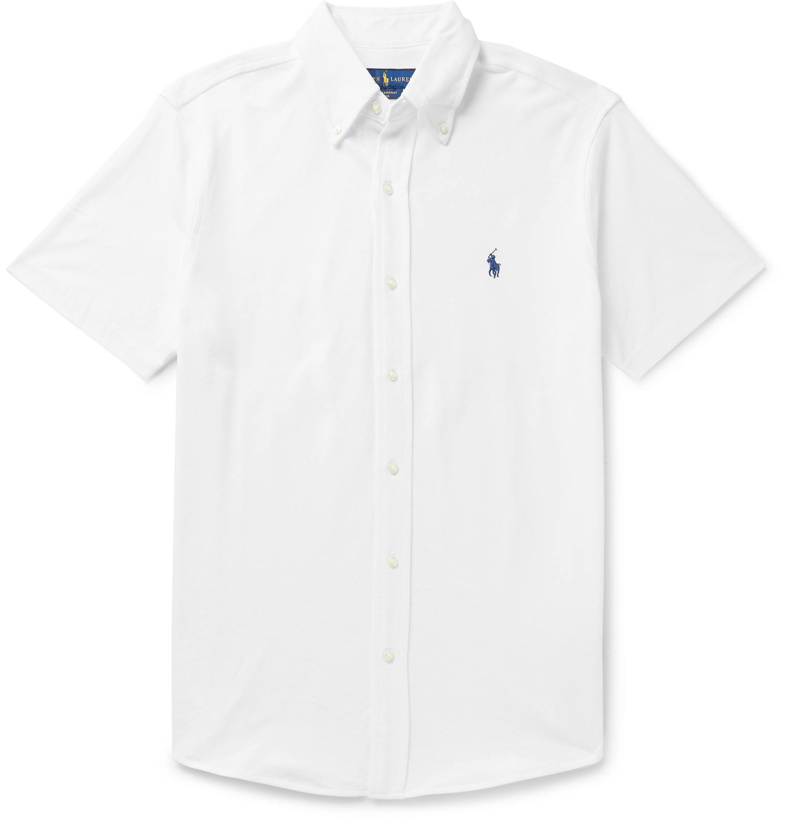 Polo Ralph Lauren Button Down Collar Cotton Piqué Shirt Men White The Fashionisto 4634