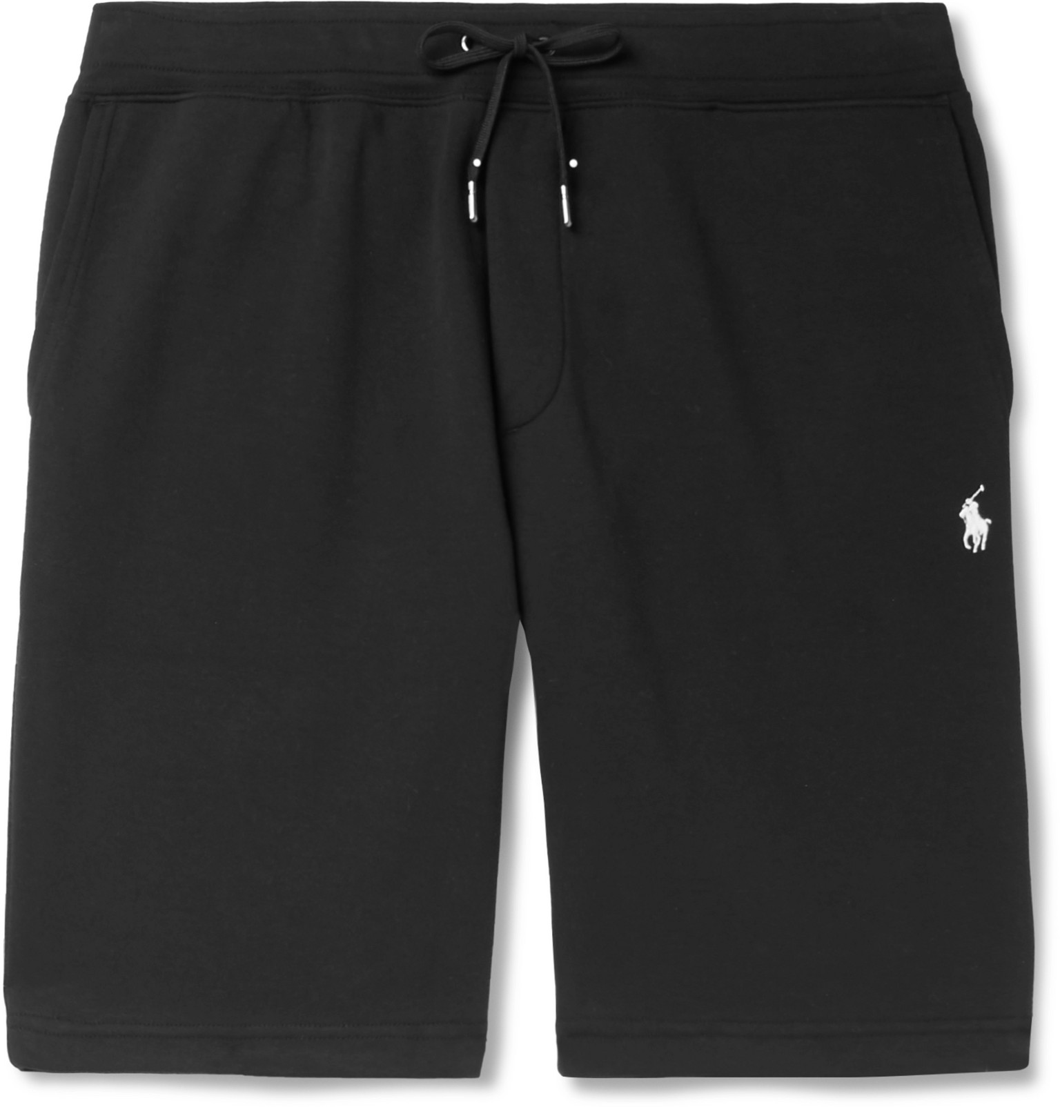 black polo sweat shorts