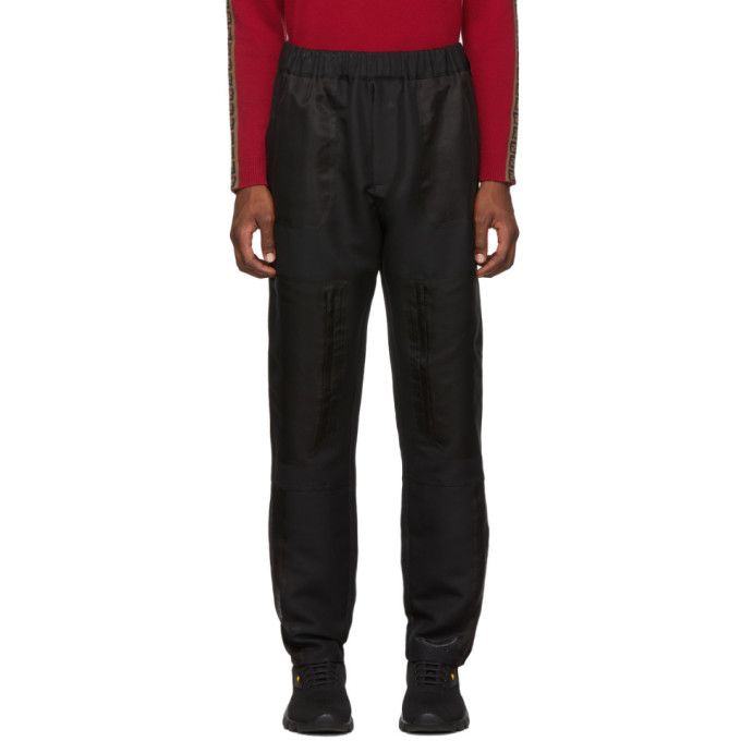 Fendi Black Wool Gabardine Cargo Trousers | The Fashionisto