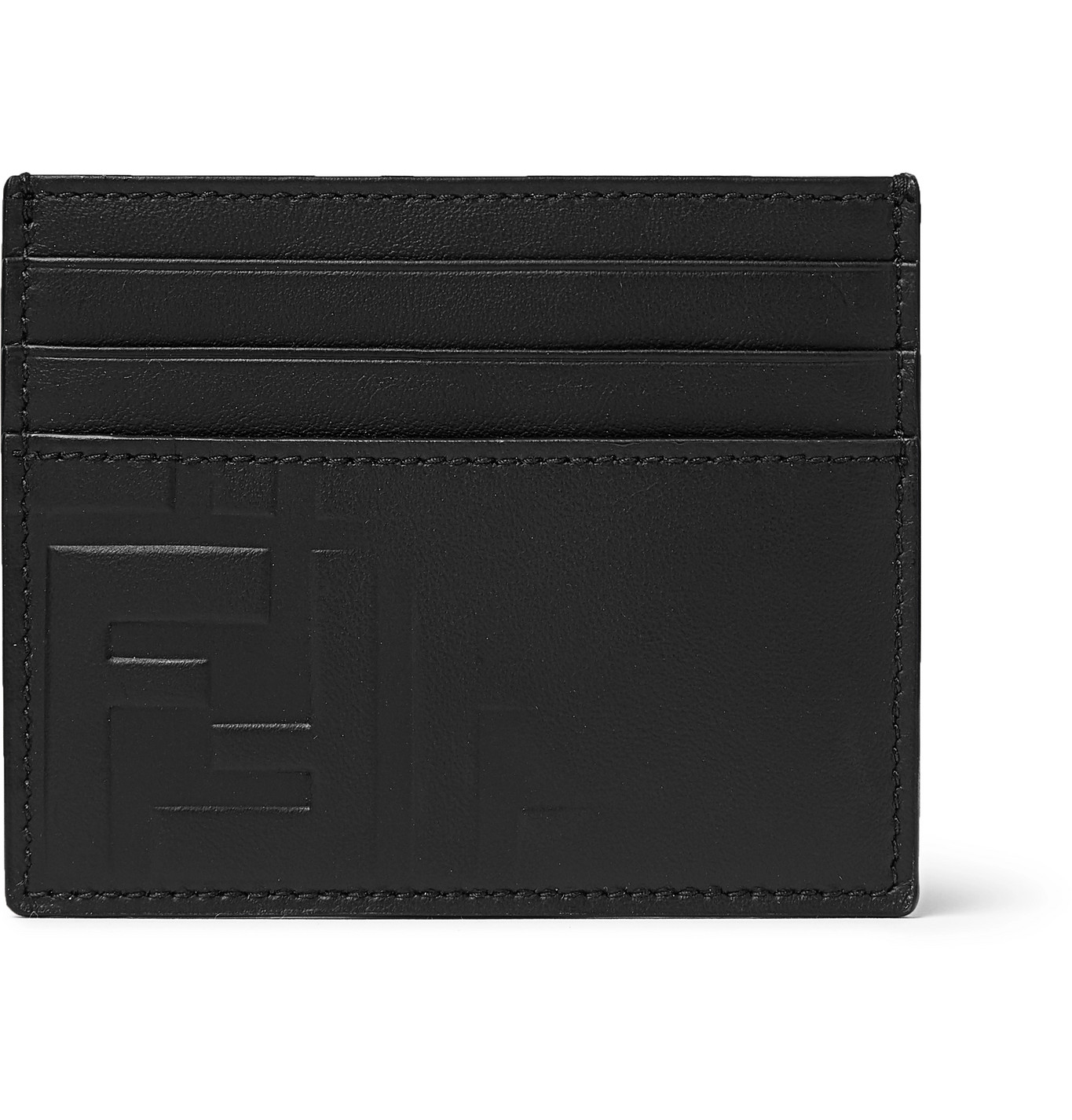 Fendi - Logo-Embossed Leather Cardholder - Men - Black | The Fashionisto