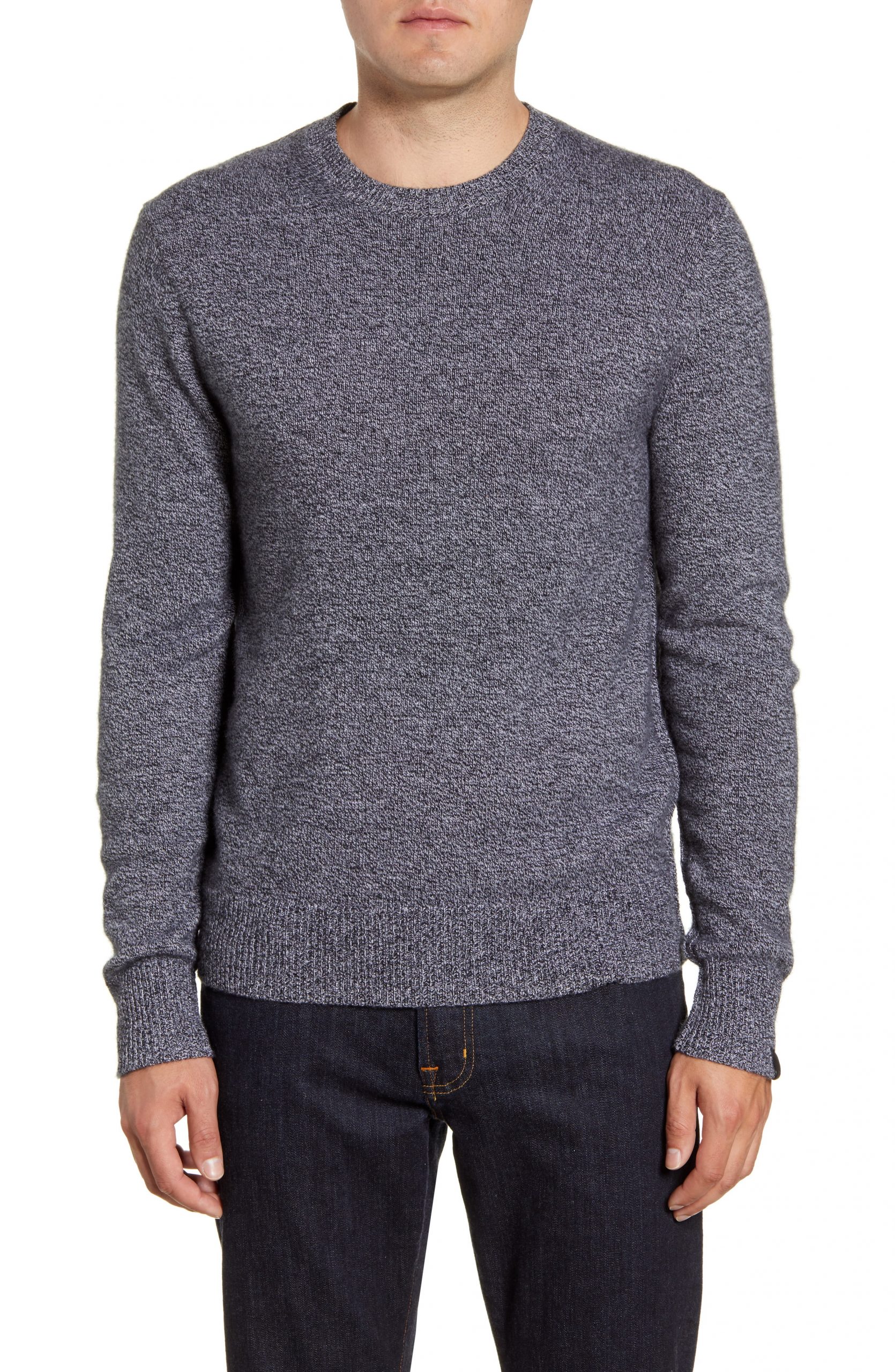Men’s Rag & Bone Haldon Crewneck Cashmere Sweater, Size X-Large - Black ...