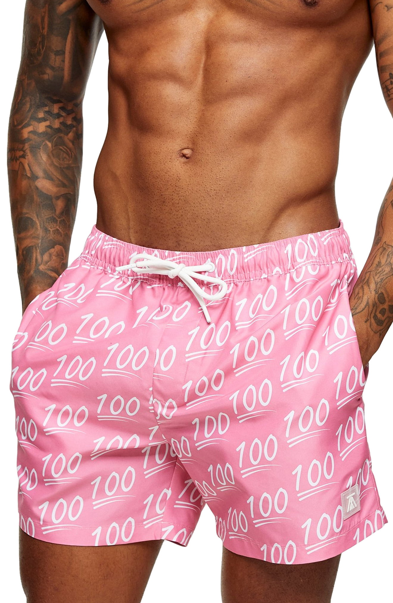 topman mens swim shorts