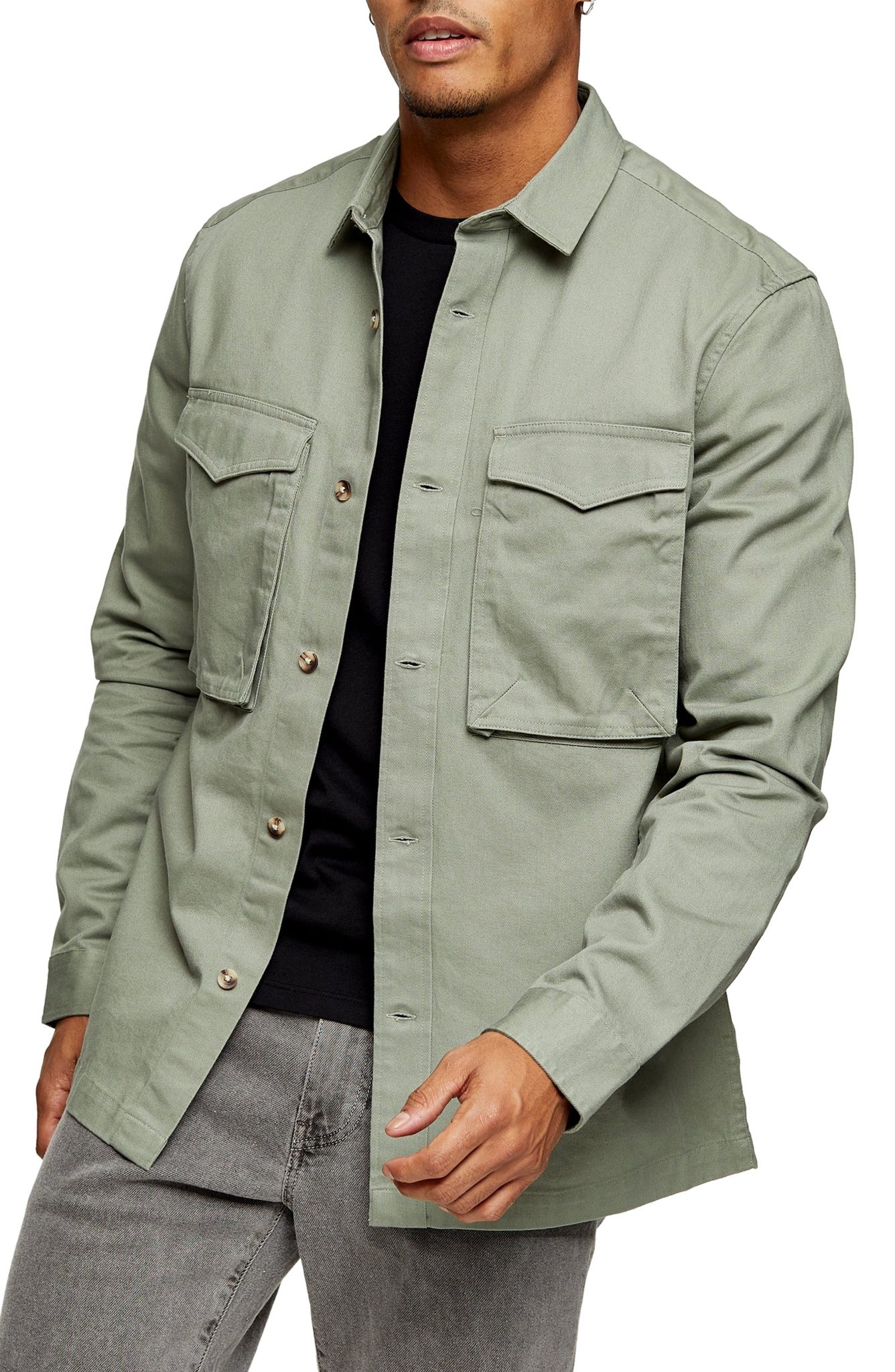 twill overshirt mens