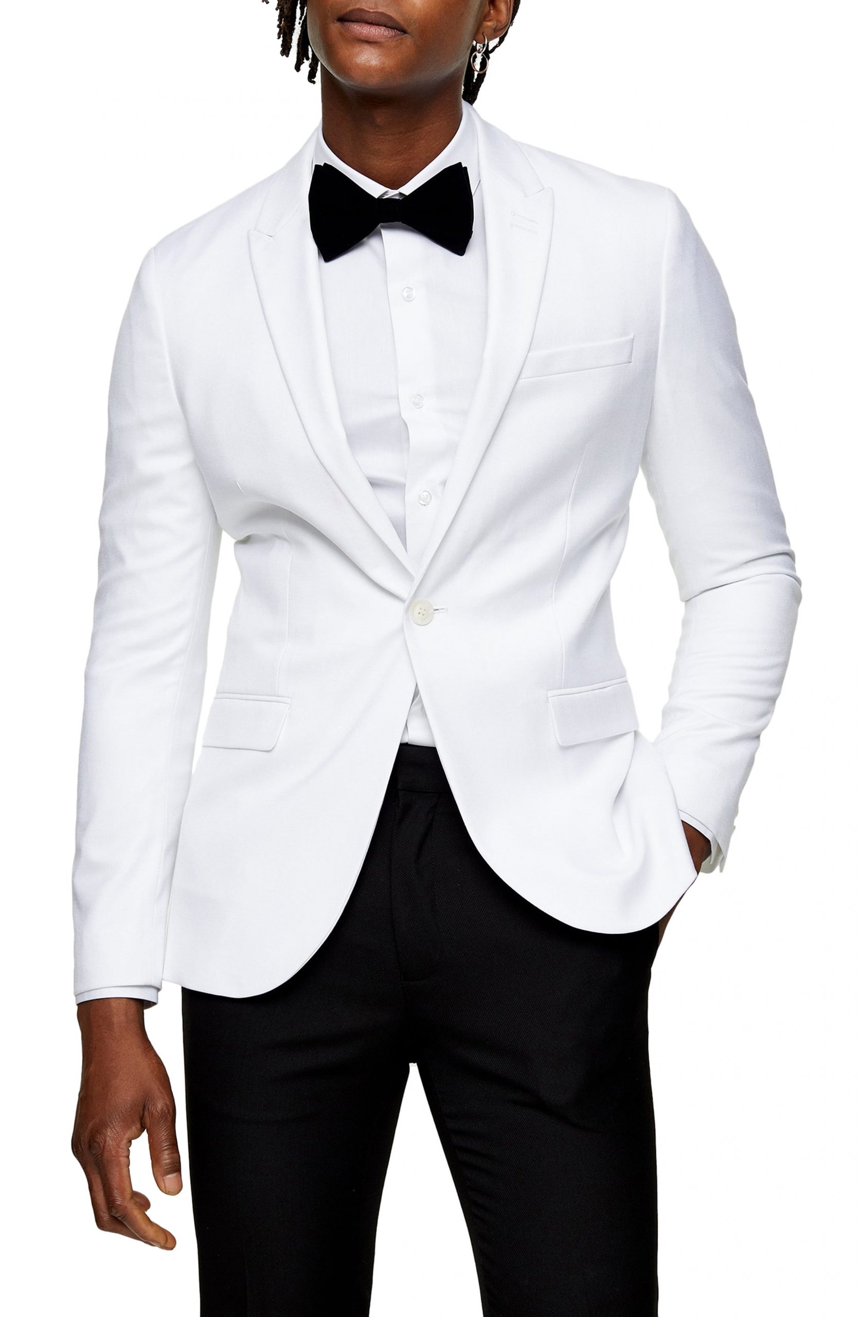 Men’s Topman Dax Skinny Fit Blazer, Size 36R - White | The Fashionisto