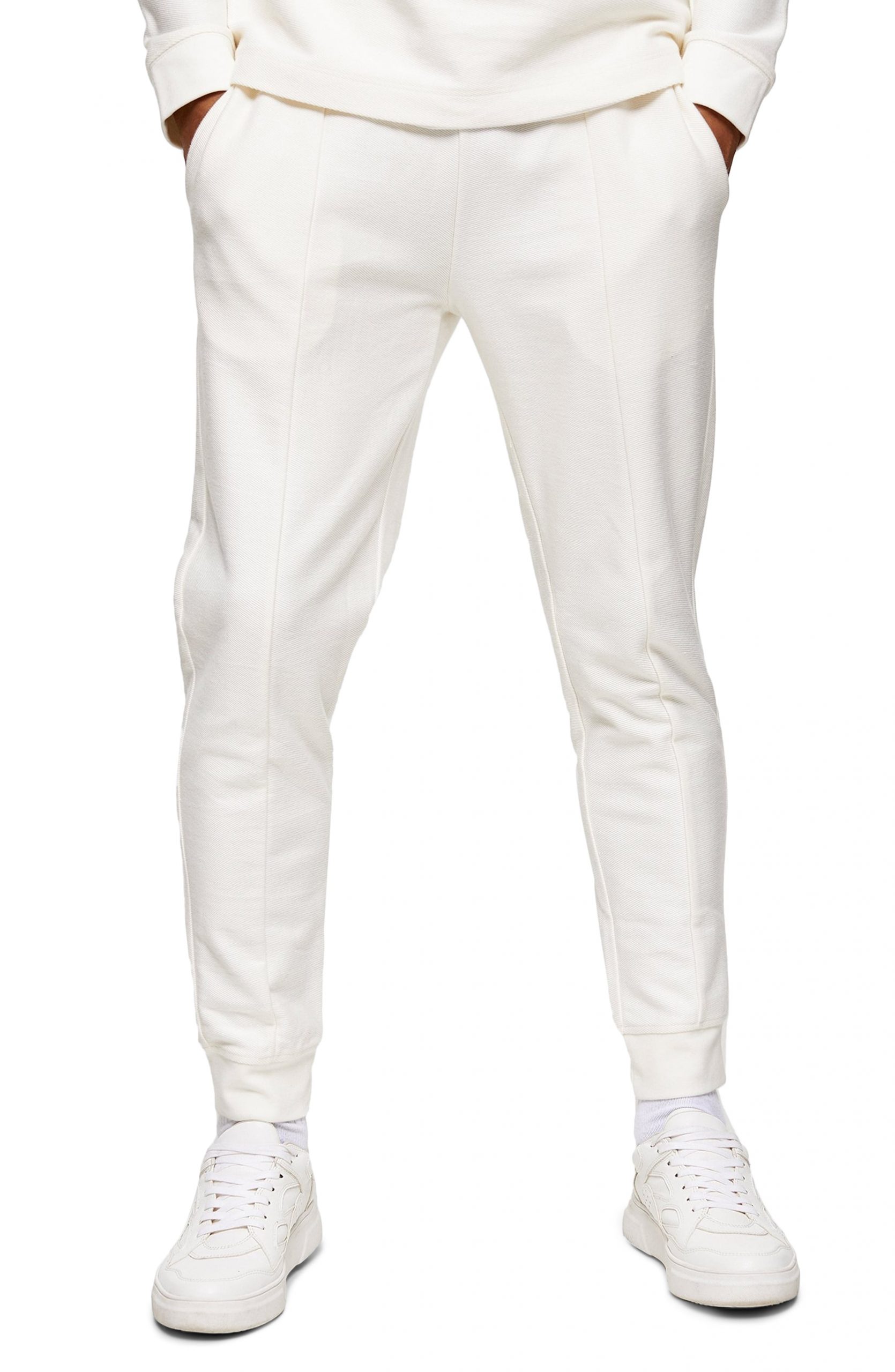 mens skinny twill joggers