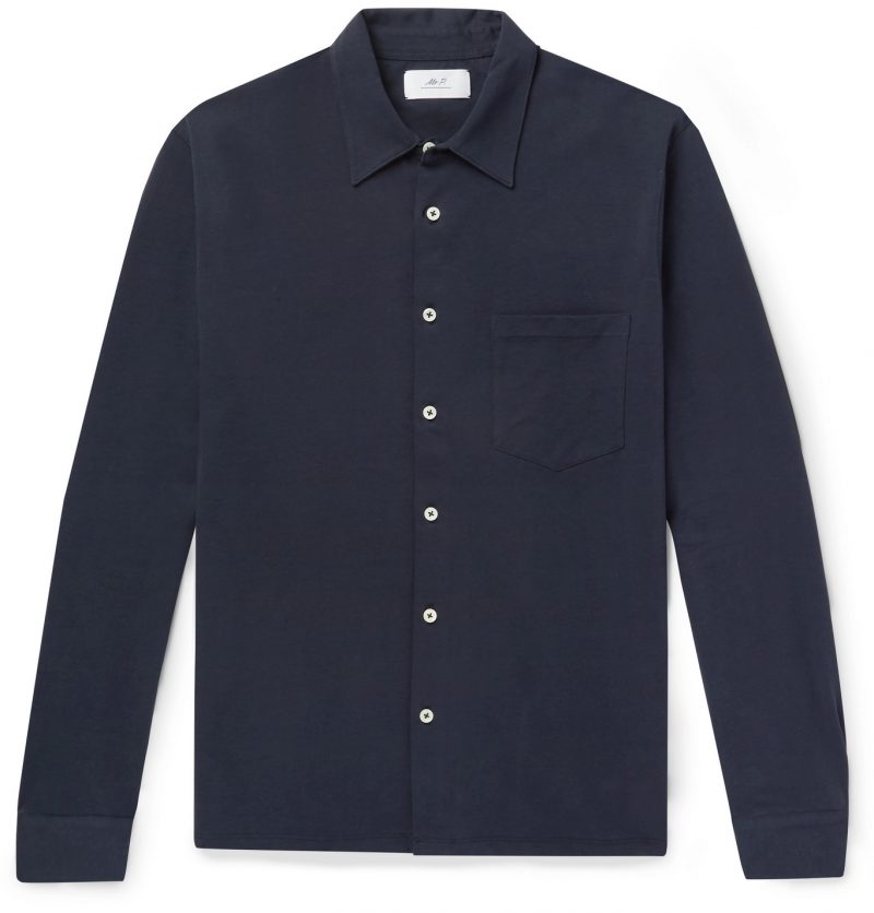 Mr P. - Cotton-Jersey Shirt - Men - Blue | The Fashionisto