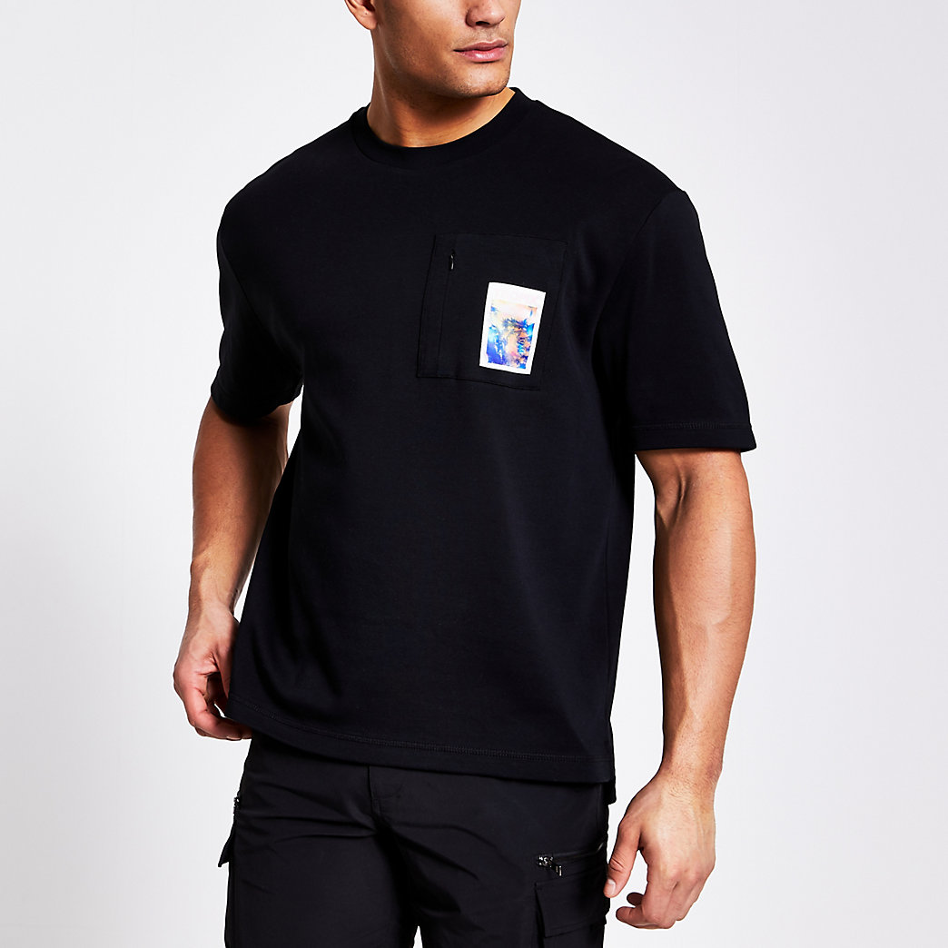 pack of mens black t shirts