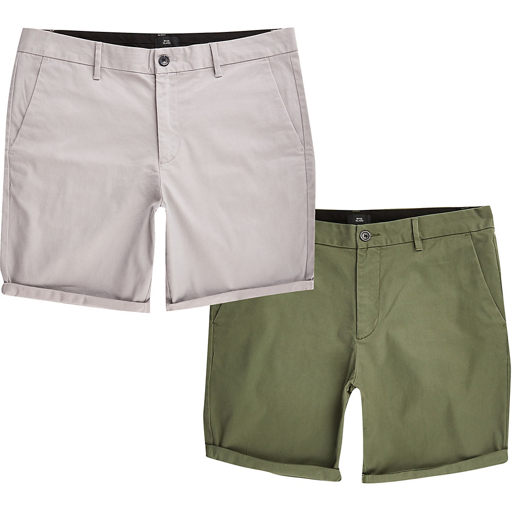 grey chino shorts mens