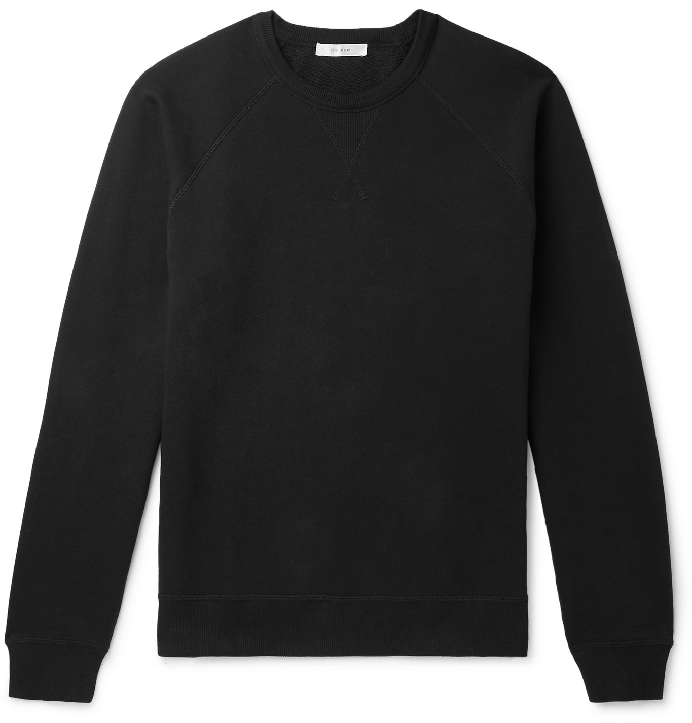 The Row - Sal Loopback Cotton-Jersey Sweatshirt - Men - Black | The ...