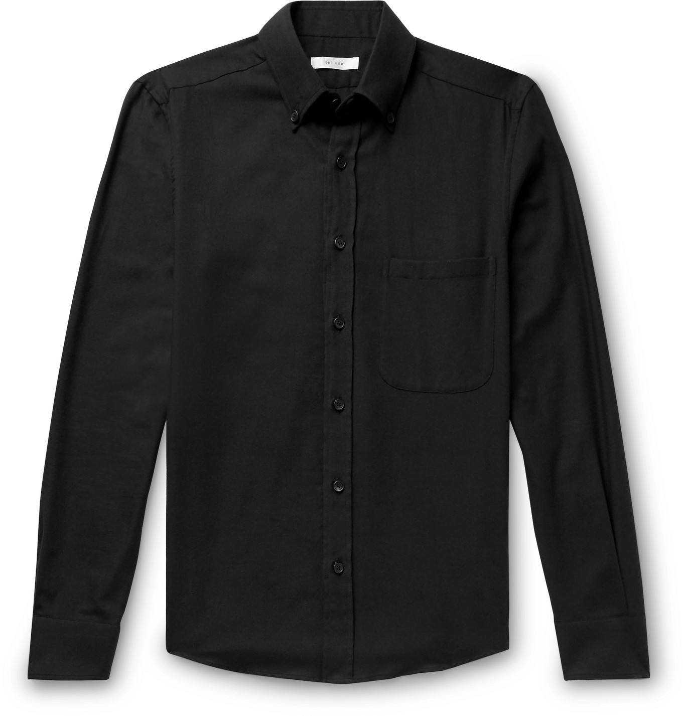 The Row - Vance Button-Down Collar Cotton and Wool-Blend Twill Shirt ...