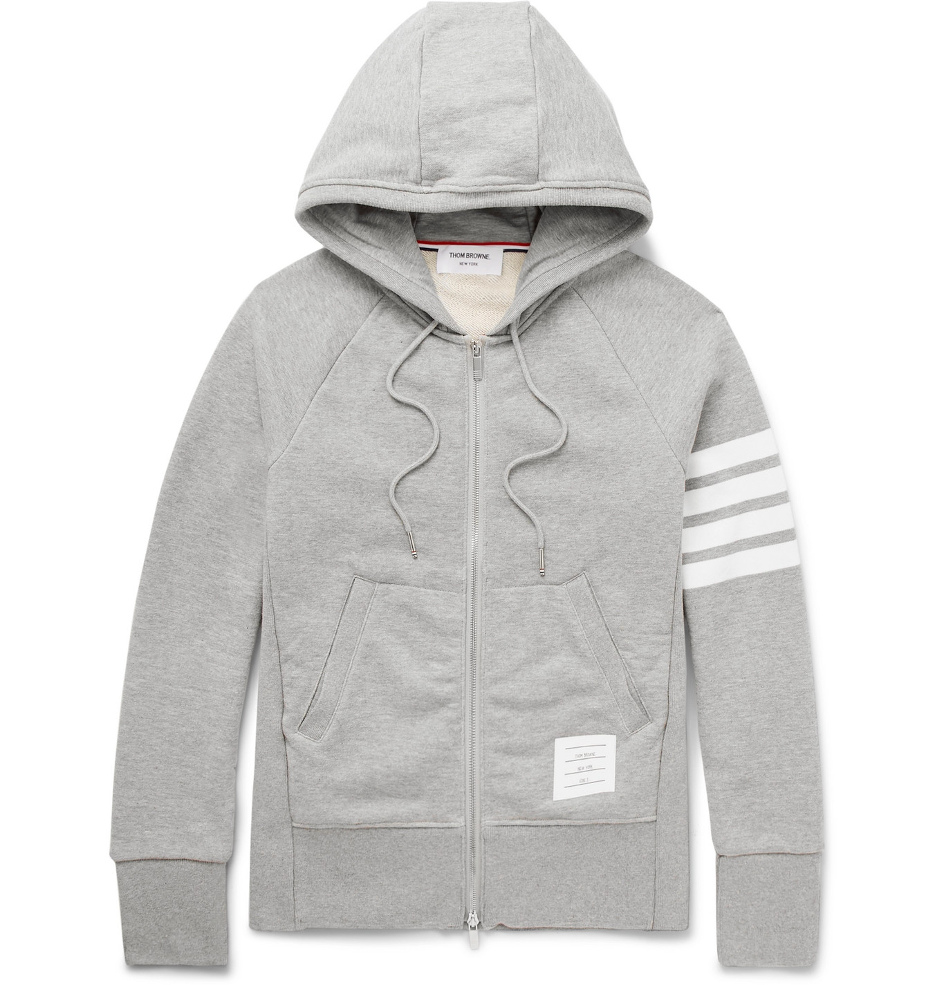 white cotton zip up hoodie