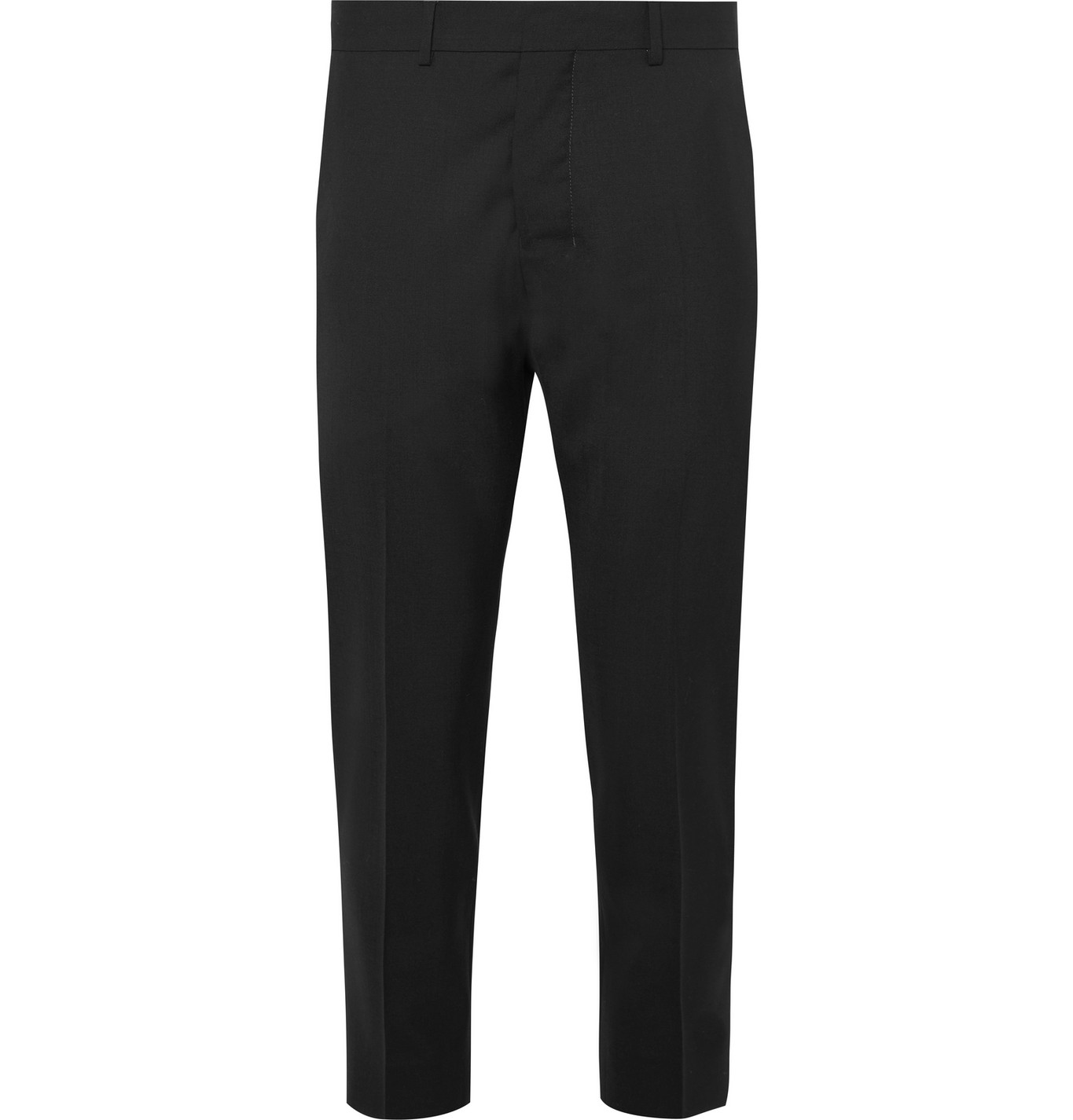 AMI - Black Cropped Wool Suit Trousers - Men - Black | The Fashionisto