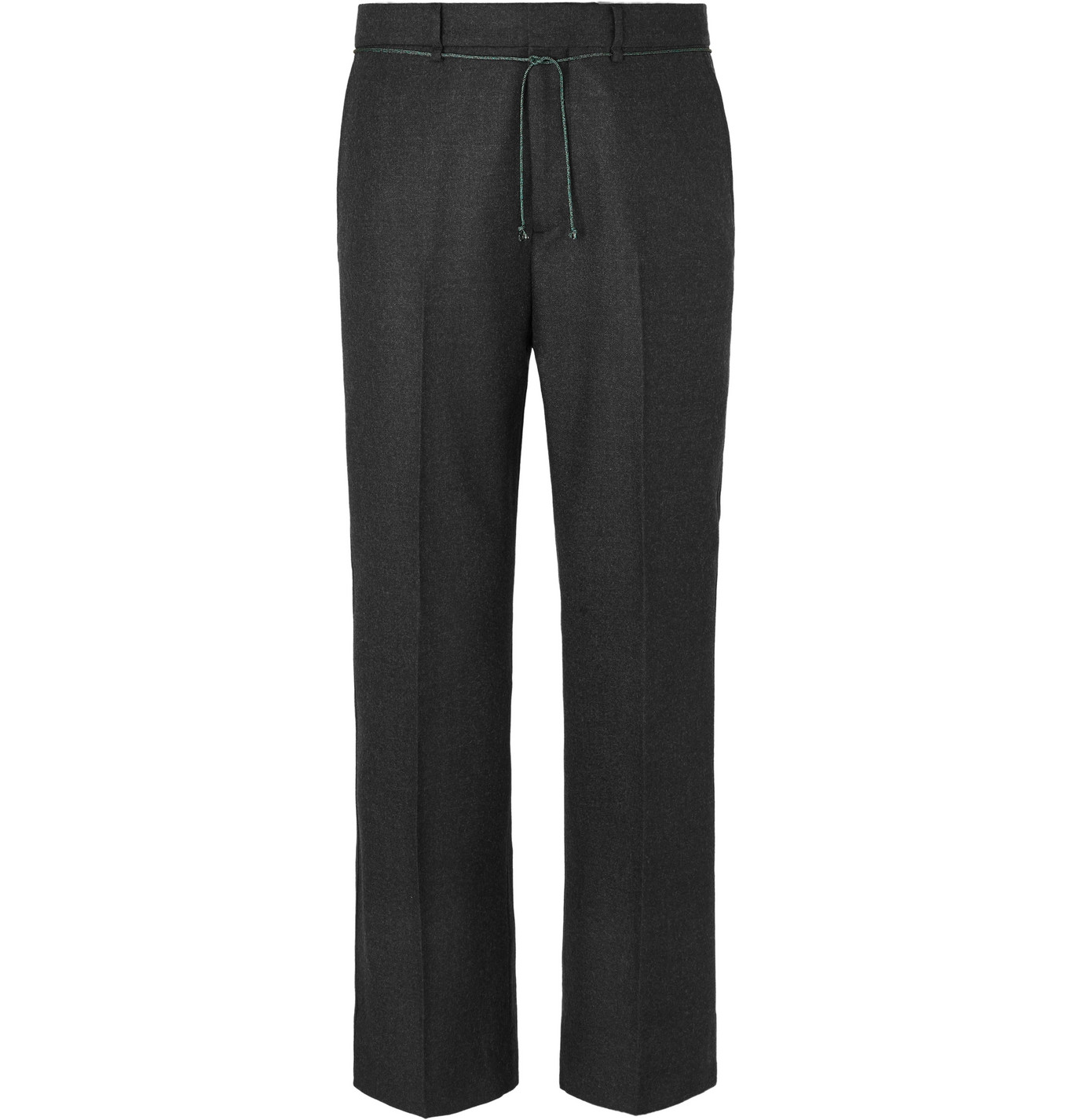 Acne Studios - Cropped Flared Brushed Wool-Twill Trousers - Men - Gray ...