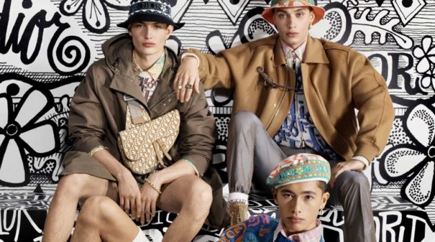 Models Thatcher Thornton, Max Wechter, and Issa Naciri come together as the stars of Dior Men's pre-fall 2020 campaign.