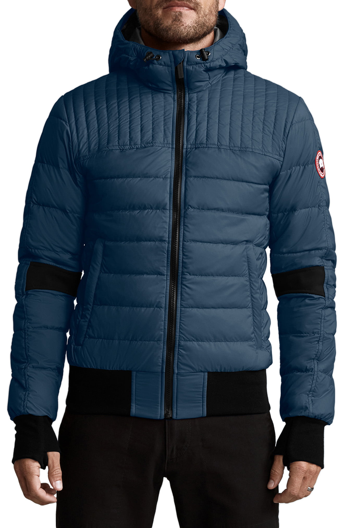 men's hooded packable down jacket