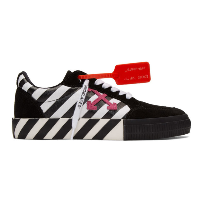 off white black and white sneakers