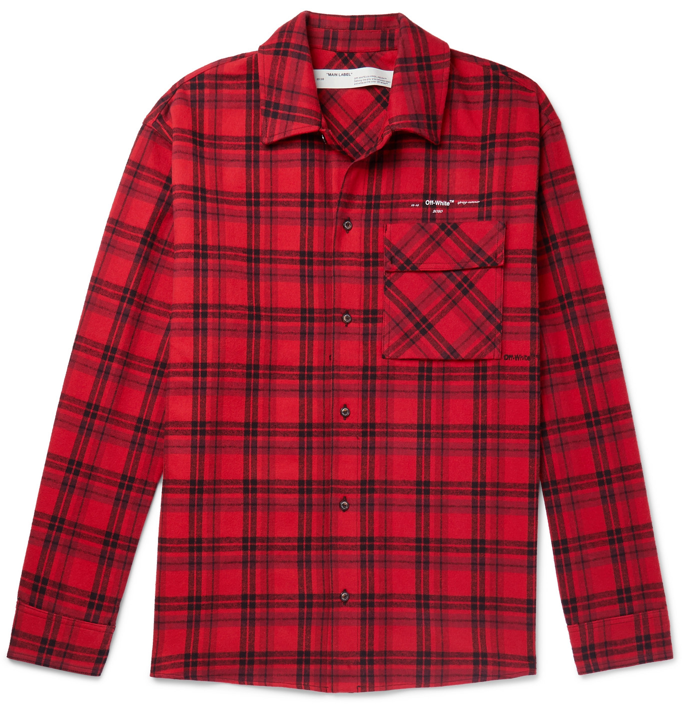 mens red and white flannel shirt