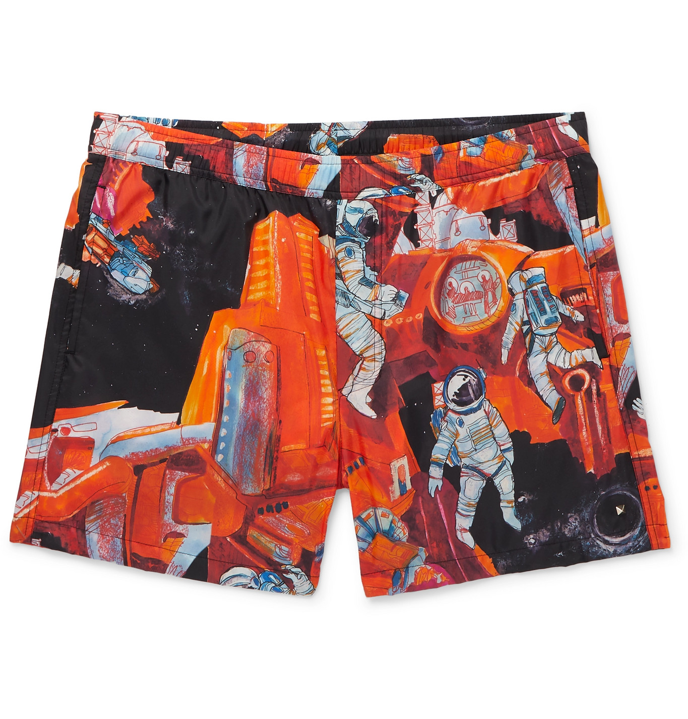 mens orange swim shorts