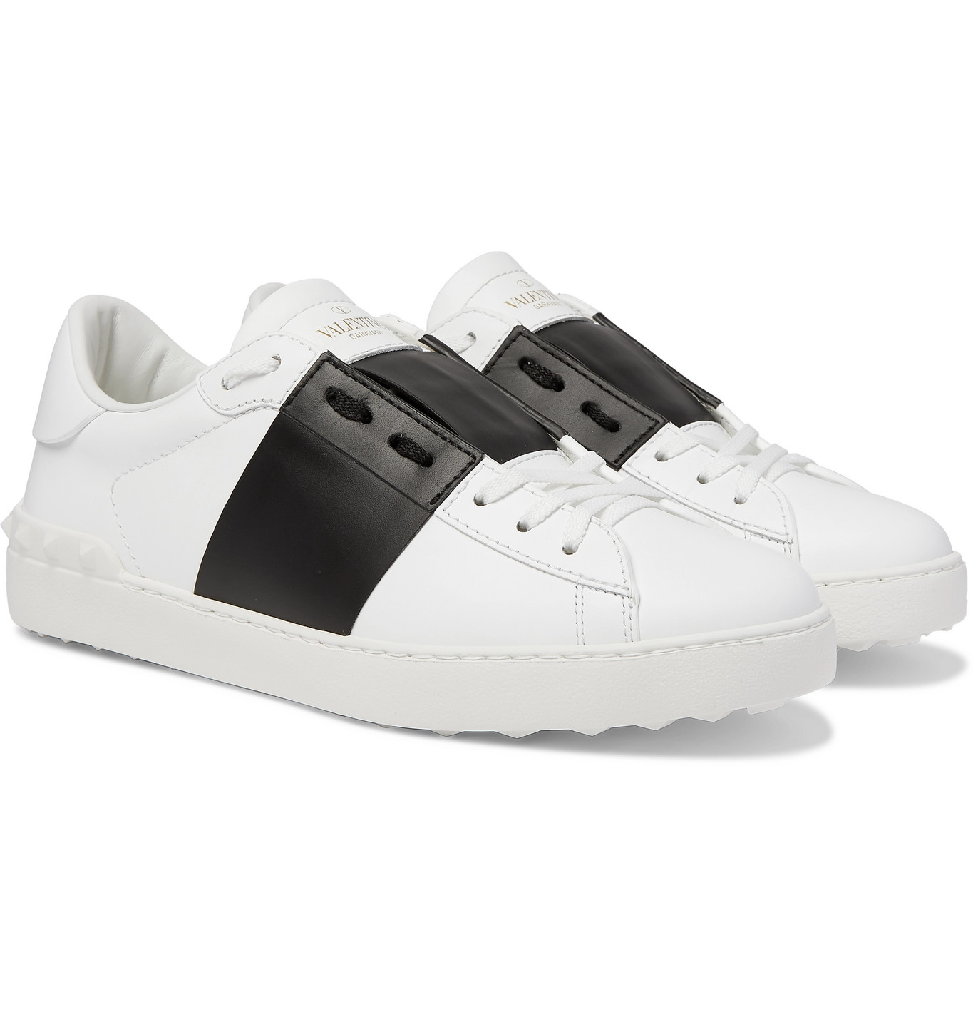 valentino leather sneakers