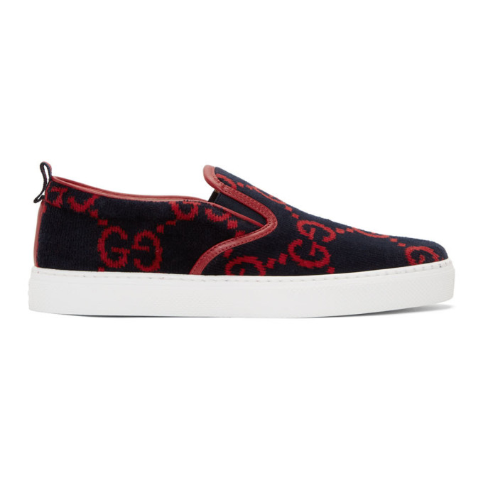 gucci red slip ons