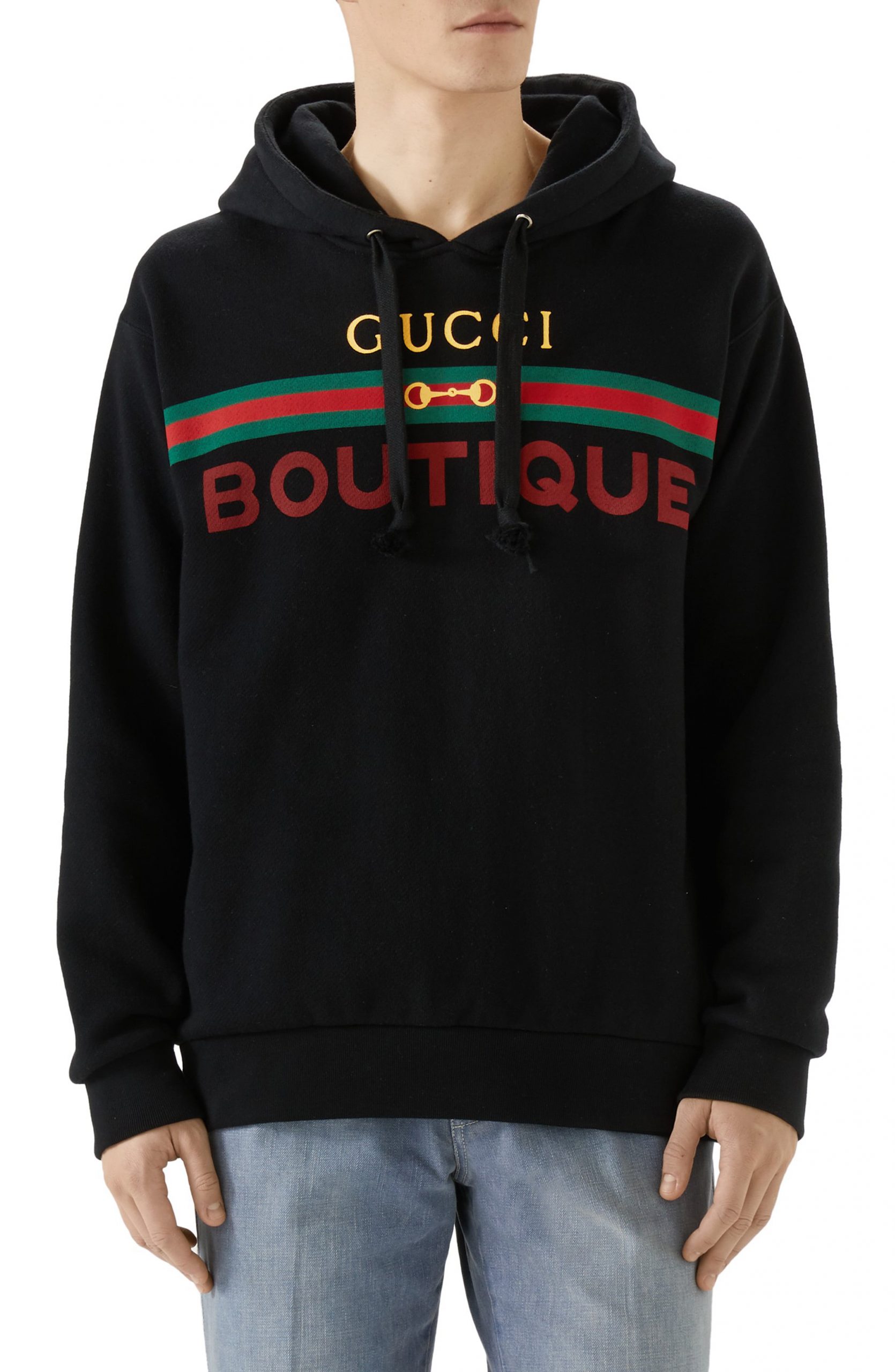 gucci black and gold hoodie