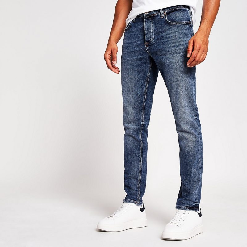 River Island Mens Blue Dylan slim fit jeans | The Fashionisto