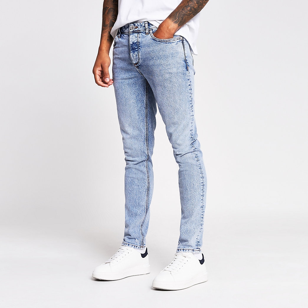 River Island Mens Light blue Dylan slim fit jeans | The Fashionisto