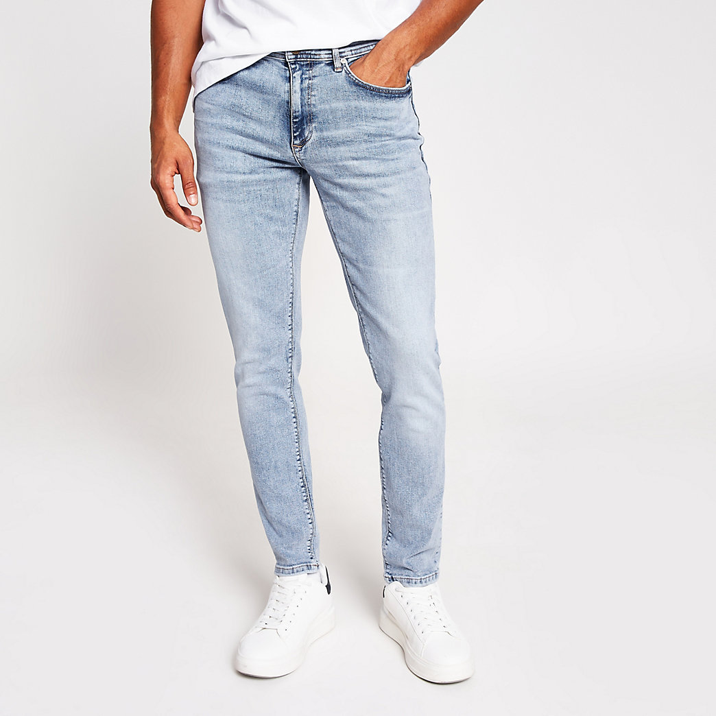 light blue stretch skinny jeans mens