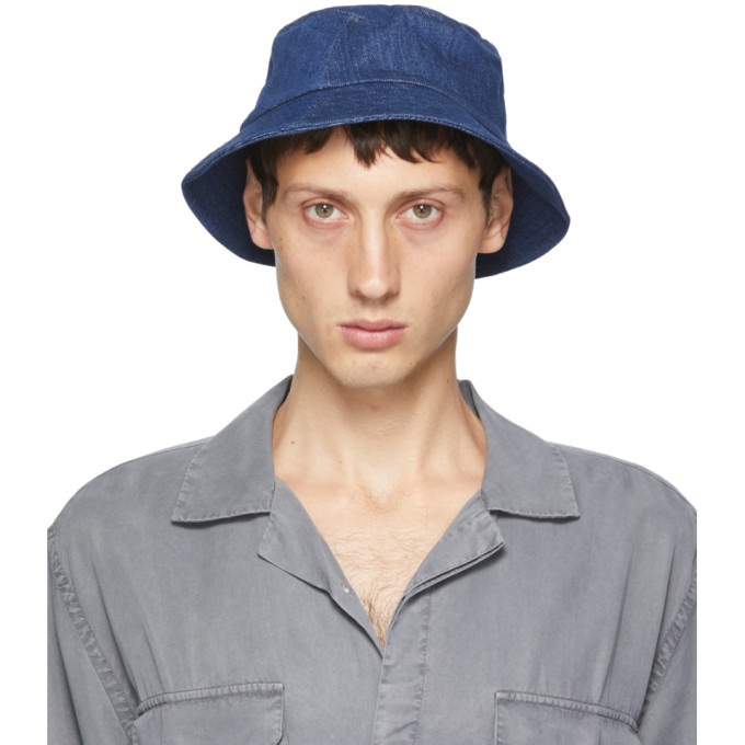 Saturdays NYC Indigo Denim Earl Bucket Hat | The Fashionisto