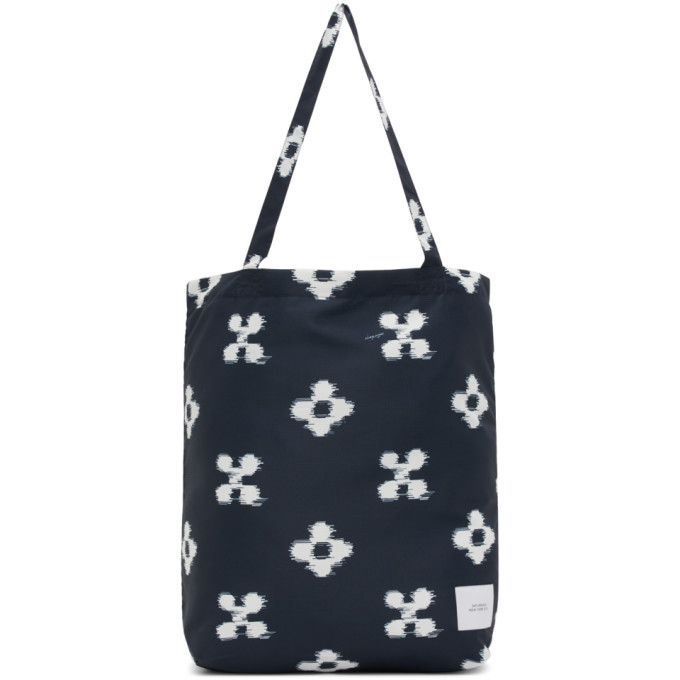 navy floral bag