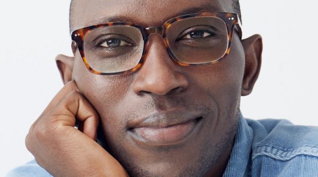 Armando Cabral dons Warby Parker's Mullins acorn tortoise glasses.