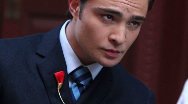 Ed Westwick Shooting Gossip Girl Brooch