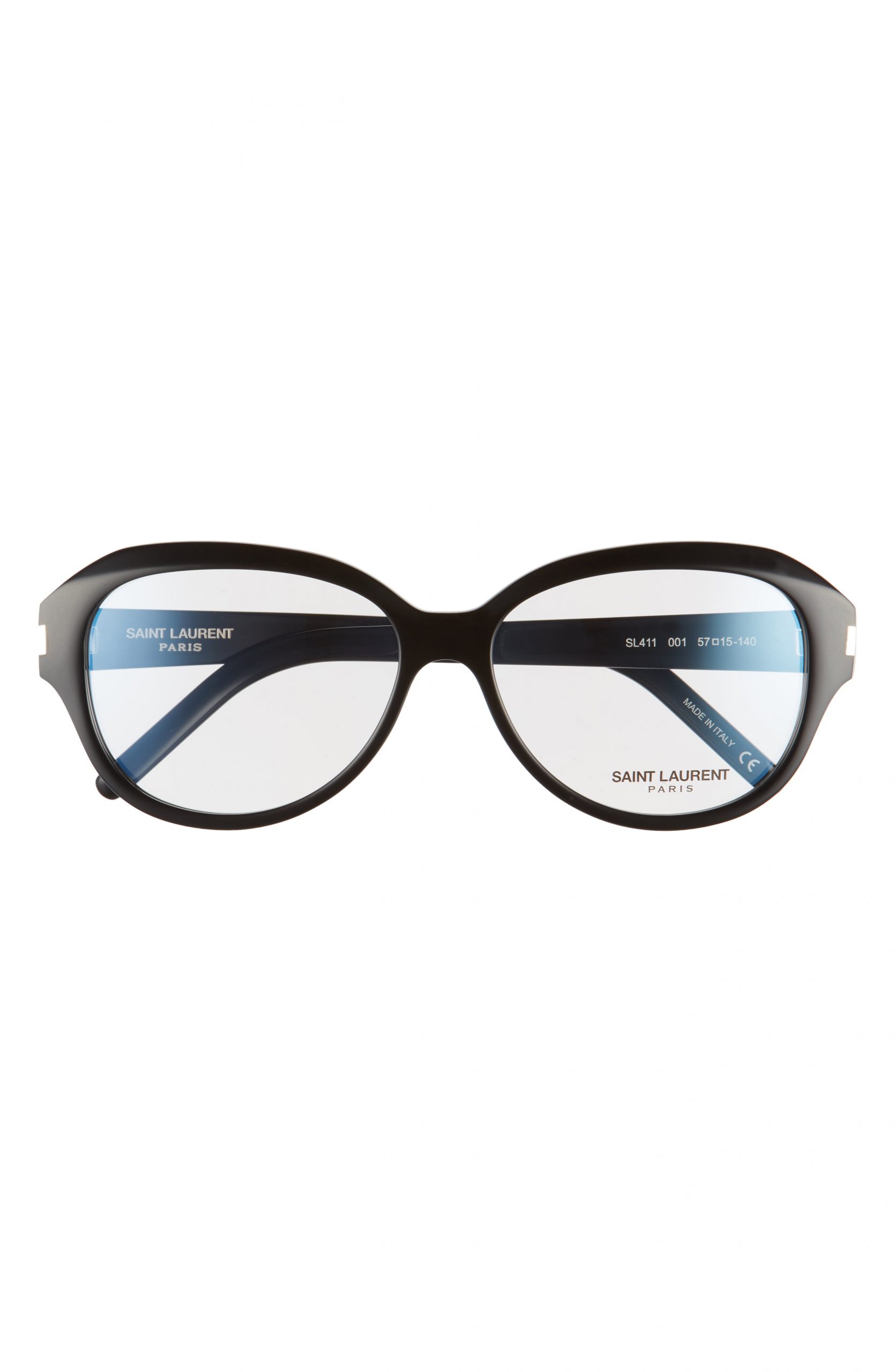 Saint Laurent 57mm Optical Glasses - Black | The Fashionisto