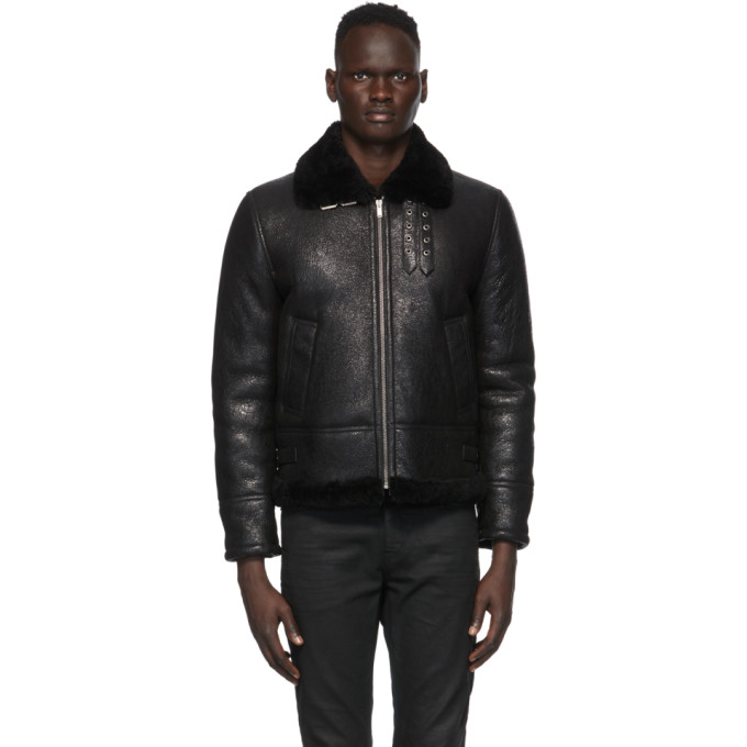 Saint Laurent Black Aviator Jacket | The Fashionisto