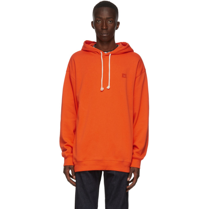 Download Acne Studios Orange Oversized Patch Hoodie | The Fashionisto
