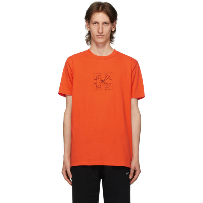 Off-White Orange Workers T-Shirt | The Fashionisto