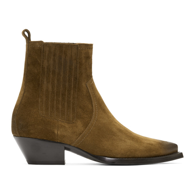 ysl boots suede