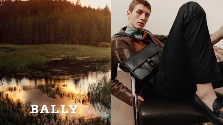 Model Henry Kitcher fronts Bally's fall-winter 2020 men's campaign.