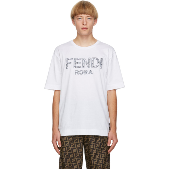 Fendi White Roma T-Shirt | The Fashionisto